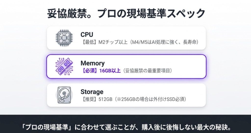 MacBookをWebデザイン初心者が選ぶスペックの基準