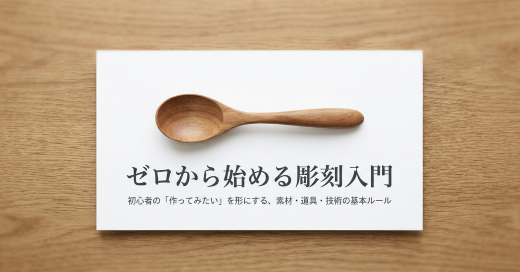 彫刻初心者がデザインを形にするコツ！素材選びと上達のロードマップ