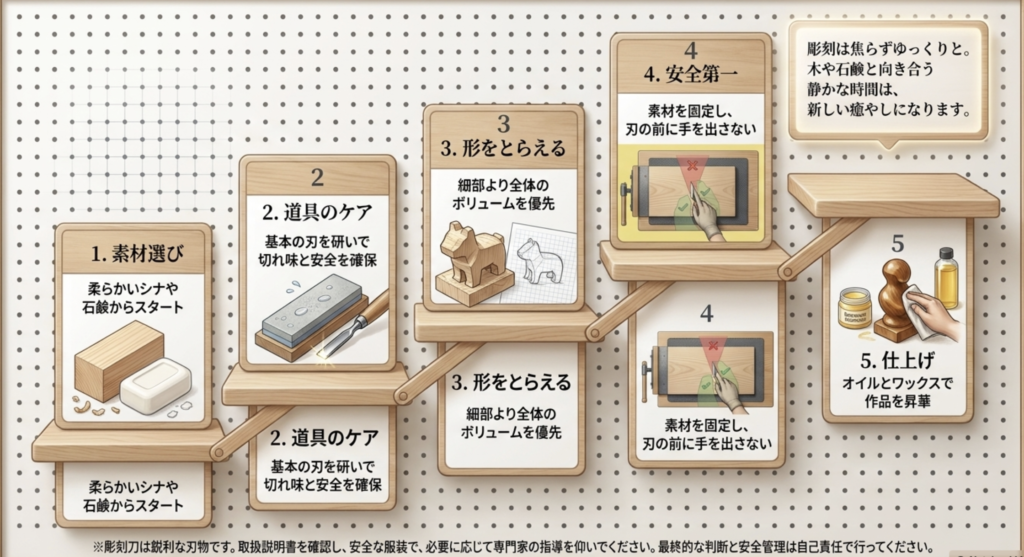 彫刻初心者がデザインを楽しみ上達するロードマップ