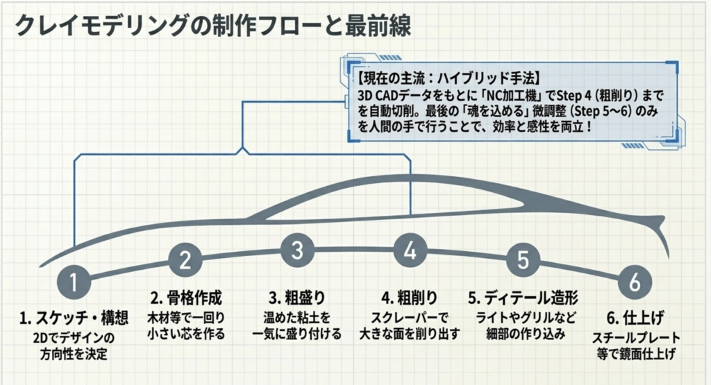 粘土の使い方を学ぶ制作フローと手順