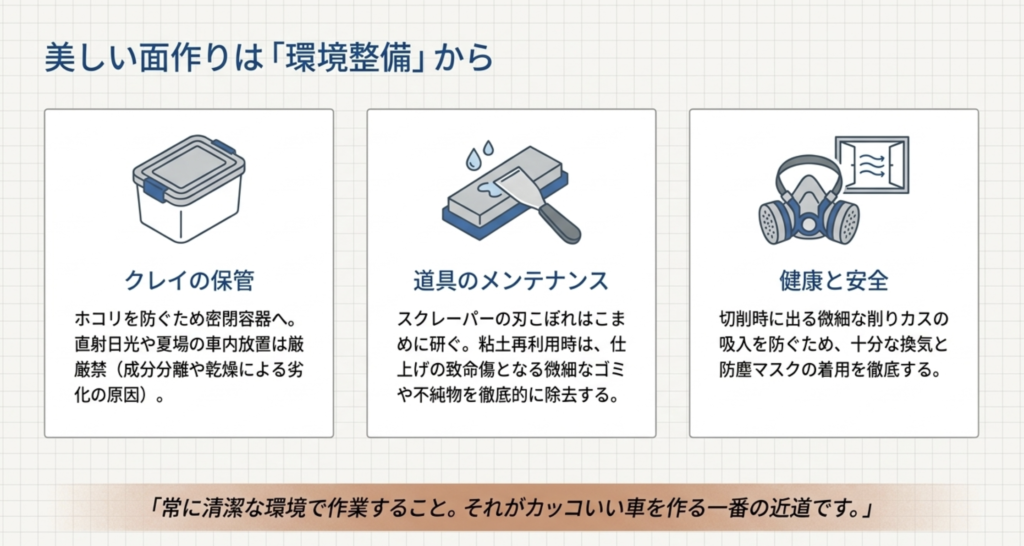 粘土の劣化を防ぐ保管方法と安全な扱い方