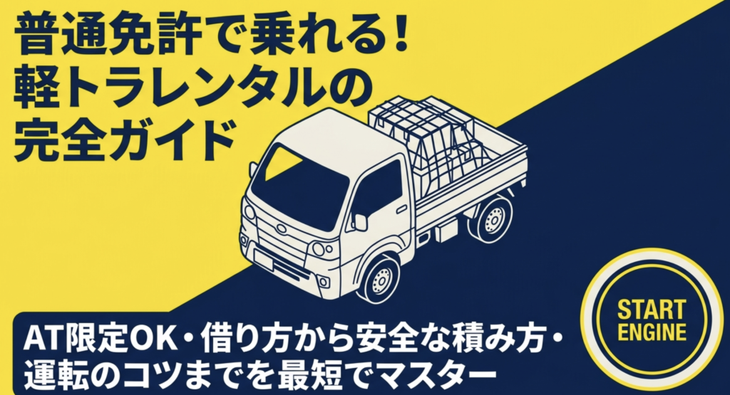 軽トラをレンタルする際の普通免許の条件や料金・注意点を徹底解説